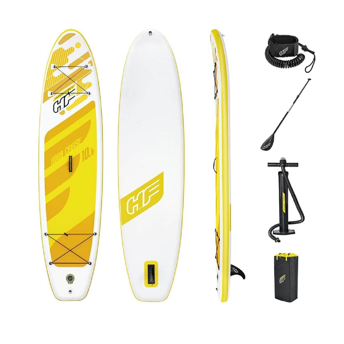SUP dēlis BESTWAY Aqua Cruise Set, oranžs/dzeltens, 320x76x12 cm