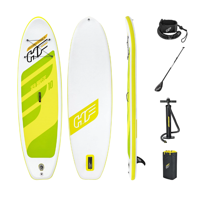 SUP dēlis BESTWAY Sea Breeze Set, zaļa/dzeltena, 305x84x12 cm
