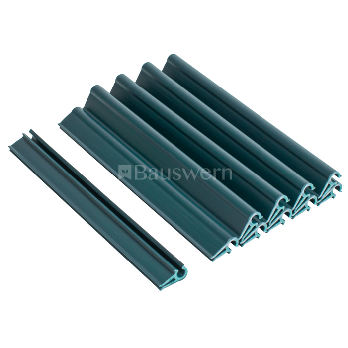 10 PVC Bauswern Premium Stiprinājumu Komplekts, 190 mm, RAL6005 (Zaļš)