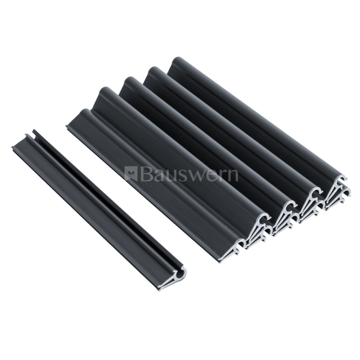 10 PVC Bauswern Premium Stiprinājumu Komplekts, 190 mm, RAL7016 (Pelēks)