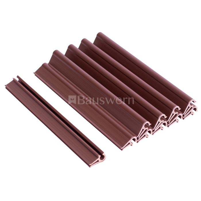 10 PVC Bauswern Premium Stiprinājumu Komplekts, 190 mm, RAL8011 (Brūns)