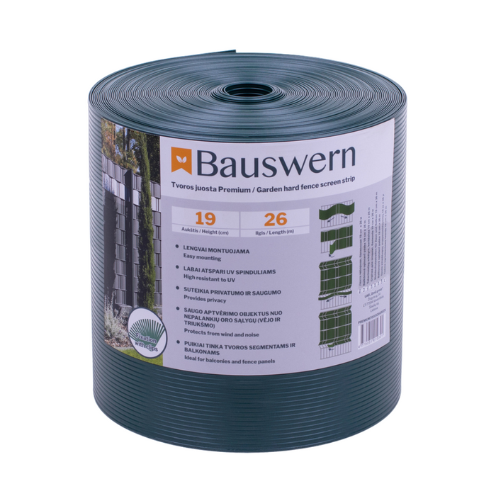 Bauswern Premium PP Žoga Lamiles 26 x 0,19 m (700 g/m²) RAL6005 (Zaļš)