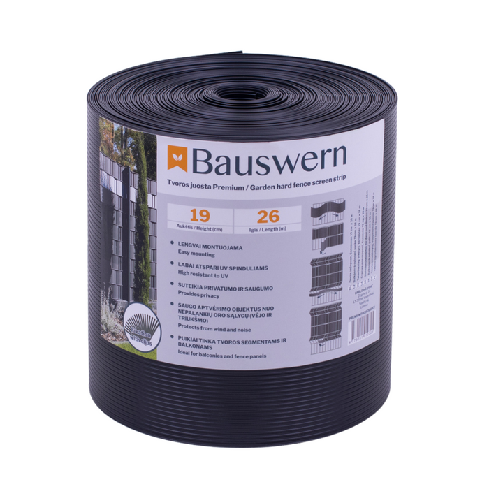 Bauswern Premium PP Žoga Lamiles 26 x 0,19 m (700 g/m²) RAL7016 (Pelēks)