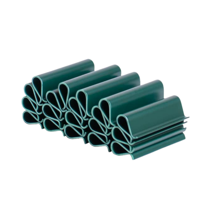 40 PVC Stiprinājumu Iepakojums Žoga Lamiļu Piestiprināšanai, 47,5 mm, RAL6005 (Zaļš)