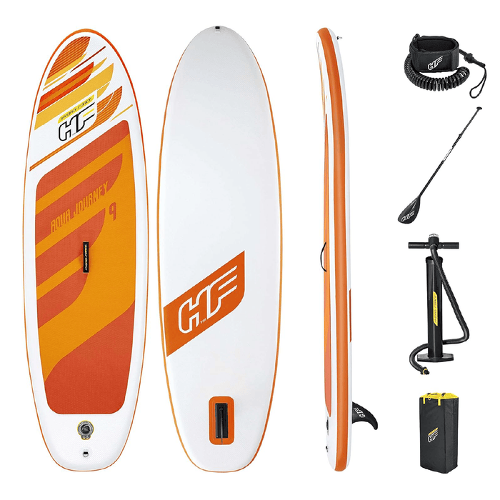 SUP dēlis BESTWAY Hydro Force Aqua Journey Set, oranžs/balts, 274x76x12 cm