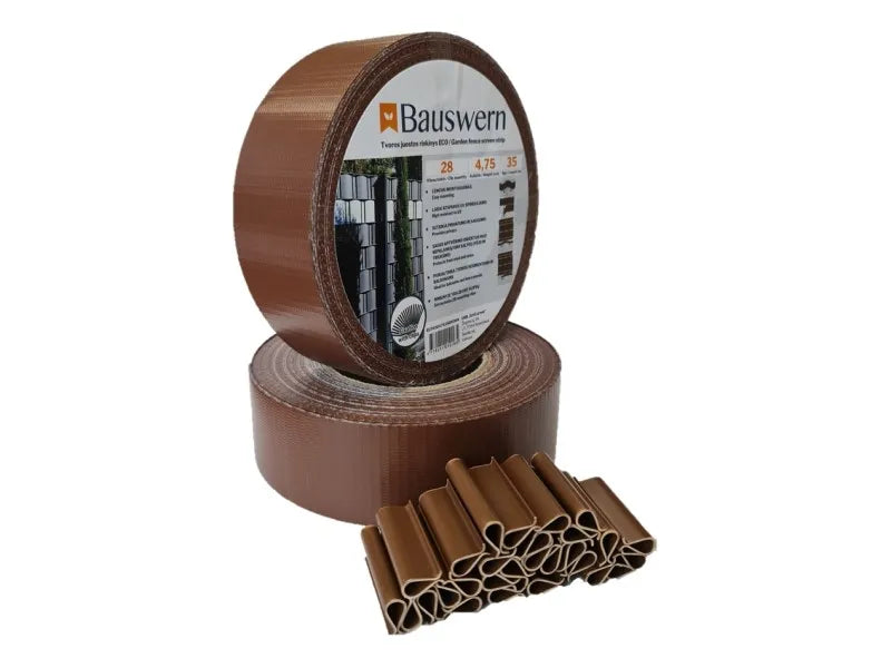 Bauswern ECO Žoga Lamiles 35 x 0,0475 m (450 g/m²) + 28 skavas, RAL8011 (Brūns)