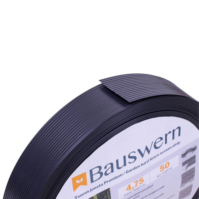 Bauswern Premium PP Privacy Screen Strips 50 x 0,0475 m (700 g/m²) RAL7016 (Grey)